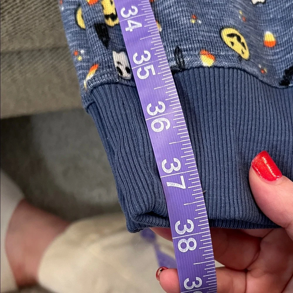 Bloomingdale's Halloween Emoji Print Blue Pajama Pants‎